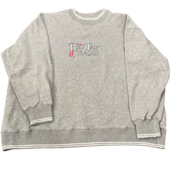 Levi's Red Tab Crew Neck Sweatshirt Medium Gray Crewneck Men - Picture 1 of 7